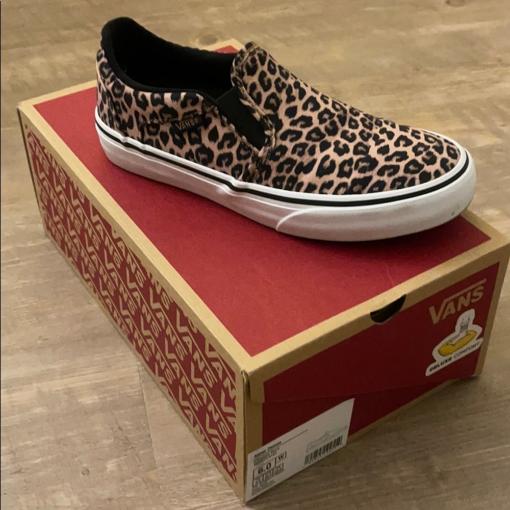 Vans Leopard Print Slip-On Shoes